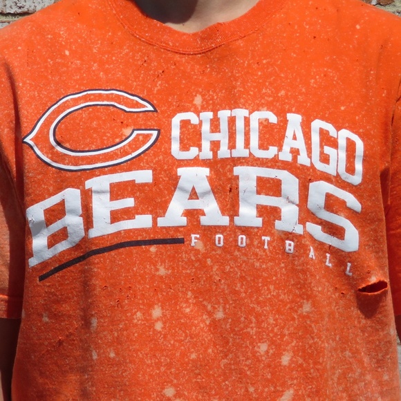 Chicago Bears Football Bleach Distressed Tee sz 2X - Picture 3 of 4